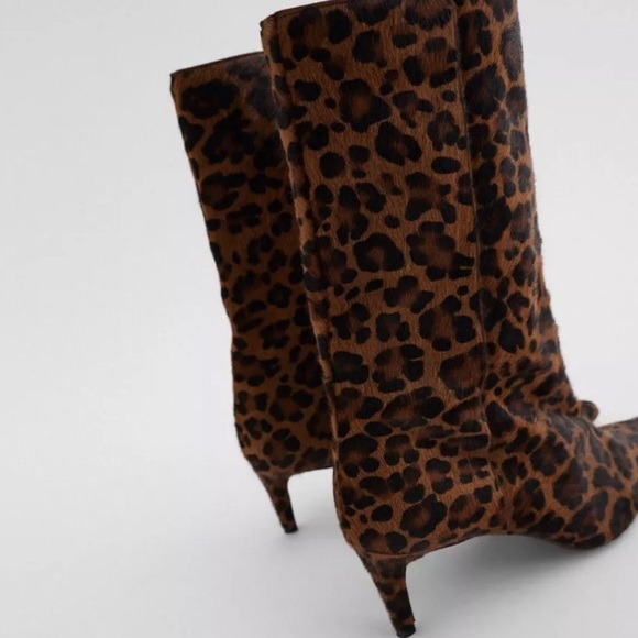 NWT Zara Wide Calf Boots Sz 9 - Picture 8 of 16